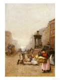 Flower Girls in the Strand Giclee-trykk av Rose Maynard Barton Flower Girls in the Strand Giclee-trykk av Rose Maynard Barton