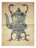 A Shaped Silver Kettle and Stand Reproduction procédé giclée par Carl Faberge
