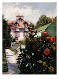 Dahlias, Petit Gennevilliers Garden reproduction procédé giclée par Gustave Caillebotte