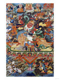 A Tibetan Thang.ka Depicting Shri Devi Seated Astride Her Mule, circa 1900 Giclee Print