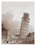 The Leaning Tower Giclee Print by Jean-Baptiste Isabey