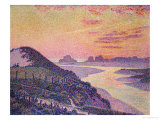 Sunset at Ambleteuse, Pas De Calais reproduction procédé giclée par Théo van Rysselberghe