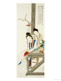 Two Court Ladies reproduction procédé giclée par Hu Xigui