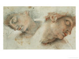 Two Studies of a Head reproduction procédé giclée par Cristofano Roncalli Il Pomarancio