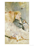Young Girl with a Puppet Giclee Print by Berthe Morisot