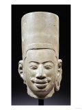 An Important Pre Khmer, Prasat Andet Style, Polished Sandstone Head of Vishnu, Late 7th Century Giclee Print