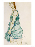 Upright Standing Woman reproduction procédé giclée par Egon Schiele