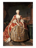 Portrait of Augusta, Princess of Wales (1719-1772) Giclée-Druck von Jean Baptiste Van Loo