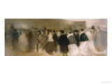 La Sortie Du Theatre Giclee Print by Eugene Carriere