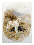 An English and a Gordon Setter Giclee Print by Basil Bradley An English and a Gordon Setter Giclee Print by Basil Bradley