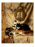 Work Rest and Play 1896 Giclée-Druck von Henriette Ronner-Knip