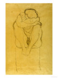 Auf Postament Kauernder Halbakt Reproduction procédé giclée par Gustav Klimt