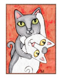 Cat Tango Giclee Print by Jamie Wogan Edwards
