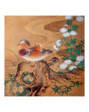 Mandarin Duck Pair Giclee Print by Edo School Painters Mandarin Duck Pair Giclee Print by Edo School Painters
