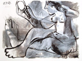 Akt mit Spiegel, 1967 Collectable Print by Pablo Picasso