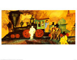 Old Locomotive Collectable Print by Lyonel Feininger