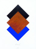 Quadrate Schwarz Rost Blau Limited Edition by Juergen Freund