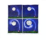 Lach Mal Seele und Mond Serigraph by Peter-Torsten Schulz