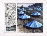 The Blue Umbrellas II Sammlerdrucke von Christo 