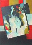 Brune Sur Fond Geometrique Limited Edition by Andre Minaux