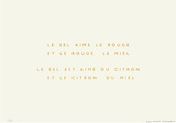 Le Sel Aime le Rouge Limited Edition by Jean-pierre Bertrand