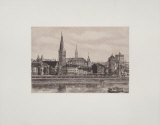 Duesseldorf - Rheinuferpromenade Sammlerdrucke von Bruck 