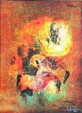 Chevaux au Crepuscule II Collectable Print by Lebadang 