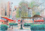 Paris, Place St Andre des Arts Limited Edition by Rolf Rafflewski