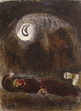 La Bible - Ruth aux Pieds de Booz Limited edition van Marc Chagall La Bible - Ruth aux Pieds de Booz Limited edition van Marc Chagall