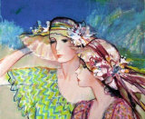 Jeunes Filles au Chapeau Fleuri Edition limitée par Sachiko Imai