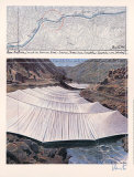 Arkansas River from Above - Signed Begränsad utgåva av Christo Arkansas River from Above - Signed Begränsad utgåva av Christo