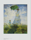 Lady with Parasol Prints by Claude Monet