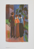 Three Persons Walking, 1914 Affiches par Auguste Macke