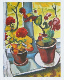 Flowers at the Window, Begonias Prints by Auguste Macke
