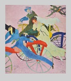 Draisinen-Fahrer - Laufraeder Sammlerdrucke von Lyonel Feininger