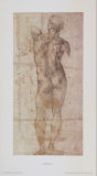 Männlicher Akt Kunstdruck von Michelangelo Buonarroti 