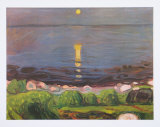 Sommernacht Am Strand Kunstdrucke von Edvard Munch