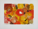 Yellow, Vermilion Samlertryk af Ernst  Wilhelm Nay
