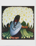 Vendedora de flores Láminas por Diego Rivera