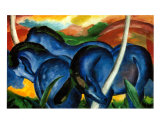 Franz Marc - The Large Blue Horses, 1911 - Reprodüksiyon Franz Marc - The Large Blue Horses, 1911 - Reprodüksiyon