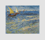 Seascape at Saintes-Maries, c.1888 Samlertryk af Vincent van Gogh Seascape at Saintes-Maries, c.1888 Samlertryk af Vincent van Gogh