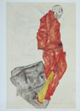 Self-Portrait as Prisoner, 1912 Kerättävät vedokset tekijänä Egon Schiele Self-Portrait as Prisoner, 1912 Kerättävät vedokset tekijänä Egon Schiele