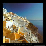 Thira - Santorini Poster by Mike Kipling