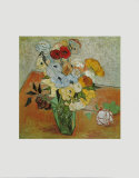Jarrón con rosas y anémonas Pósters por Vincent van Gogh