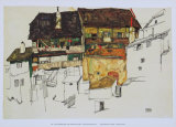 Old Houses at Krumau, 1914 Prints by Egon Schiele