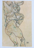 Side-View of a Semi-Nude Female, 1914 Posters par Egon Schiele