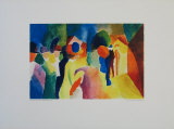 The Yellow Coat Poster par Auguste Macke