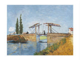 The Langlois Drawbridge Print van Vincent van Gogh