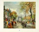 Paris, Champs Elysees Collectable Print by Fernand Claver