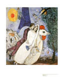 Brautpaar mit Eiffelturm Reproductions pour les collectionneurs par Marc Chagall